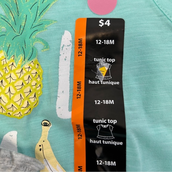 Walmart Toddler Girls Summer Clothes Size 12-18 Months 5 Tops 3 Shorts NWT - Picture 5 of 6